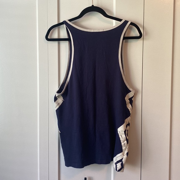 ✨ANY 2 FOR 15 ANY 3 FOR 20✨- Men's Medium Navy and White Tank - Picture 8 of 8